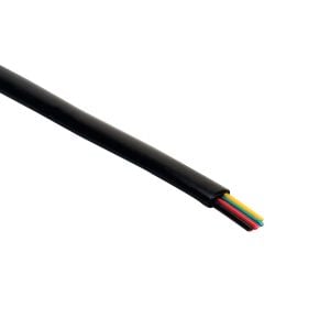 Cable telefónico modular, 4 Vías, 28 AWG, color negro