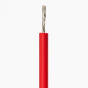 Cable estañado para conexiones, en color rojo, calibre 22 AWG