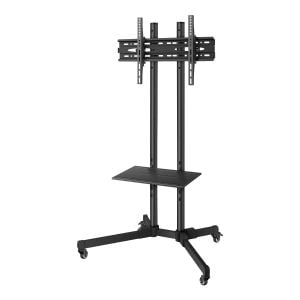 Soporte móvil para pantallas de 19" a 83", con repisa