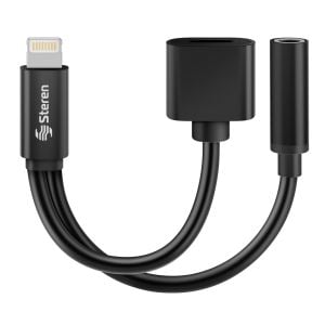Cable adaptador Lightning para audio 3,5 mm y carga