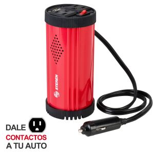 Inversor de corriente automotriz de 150 W (12 Vcc a 110 Vca), para portavasos