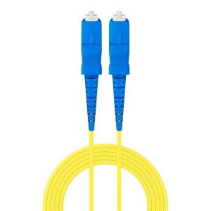 Jumper de FO simplex SM (OS2) cable tipo Riser de 2 mm, SC/UPC a SC/UPC de 5 m