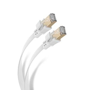 Cable Ethernet STP CAT 8, 40 Gbps, de 10 m, plano