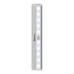 Lámpara LED automática tipo barra recargable con sensor PIR y sujeción magnética
