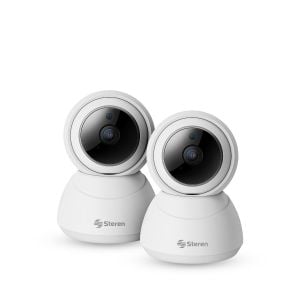 2 cámaras de seguridad Wi-Fi* / Ethernet Full HD robotizada con seguidor de movimiento