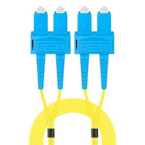 Jumper de FO dúplex SM (OS2) cable tipo Riser de 2 mm, SC/UPC a SC/UPC de 3 m