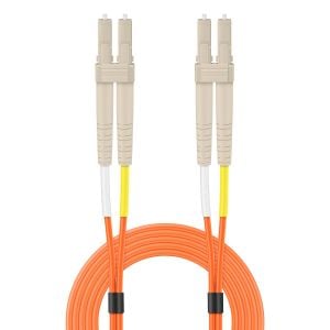 Jumper de FO dúplex MM (OM1) cable tipo Riser de 2 mm, LC/UPC a LC/UPC, de 3 m
