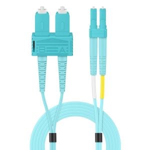 Jumper de FO dúplex MM (OM3), cable tipo Riser de 2 mm, LC/UPC a SC/UPC, de 5 m