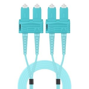 Jumper de FO dúplex MM (OM3) cable tipo Riser de 2 mm, SC/UPC a SC/UPC, de 3 m