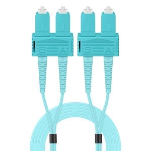 Jumper de FO dúplex MM (OM3) cable tipo Riser de 2 mm, SC/UPC a SC/UPC, de 3 m