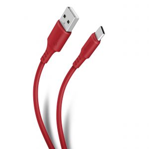Cable USB a USB C de 2 m color rojo