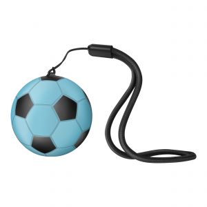 Mini bocina Bluetooth* con forma de balón color azul