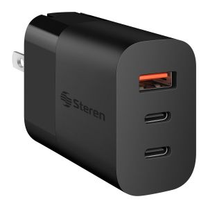 Cargador GaN USB Quick Charge y USB C Power Delivery 45 W