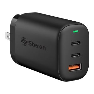 Cargador GaN USB Quick Charge y USB C Power Delivery 65 W