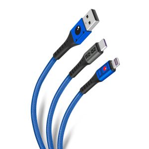 Cable 2 en 1, USB a Lightning / USB C Star Wars™ de 1 m modelo R2D2