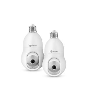 2 cámaras de seguridad Wi-Fi* 3 Mpx robotizada con seguidor de movimiento para socket