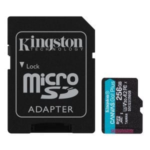 Memoria microSD XC de 256 GB Kingston, clase U3, V30, A2