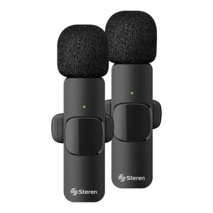 Micrófonos inalámbricos de solapa USB / USB C / Lightning, 10 m de alcance