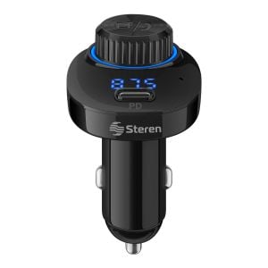 Transmisor FM Bluetooth* con cargador QC 18 W / PD 20 W y reproductor MP3