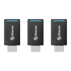3 adaptadores jack USB 3.0 a plug USB C