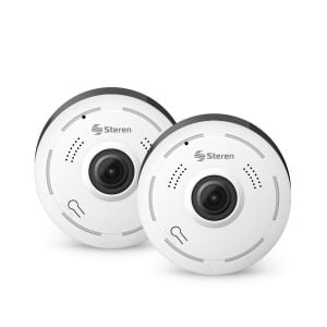 2 cámaras de seguridad Wi-Fi* Full HD 360°