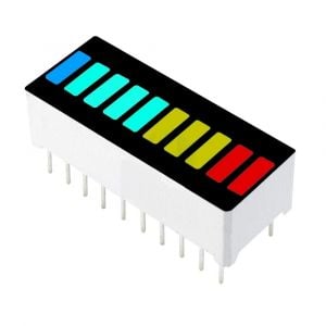 Display tipo barra multicolor de 10 segmentos