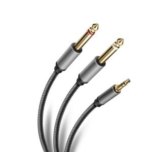 Cable plug 3,5 mm a dos plug 6,3 mm