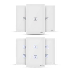 3 apagadores Wi-Fi touch sencillo y doble (3 SHOME-110 +3 SHOME-111)