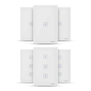 3 apagadores Wi-Fi touch doble y triple (3 SHOME-111 + 3 SHOME-113)