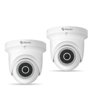 2 cámaras de seguridad Wi-Fi 3 Mpx robotizada para exterior, tipo domo