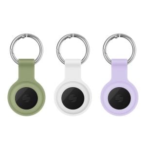 3 cubiertas de silicón para POD-TAG1, POD-TAG3 o AirTag*, verde / blanco / lila