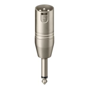 Adaptador de plug 6,3 mm a plug Cannon, monoaural, niquelado