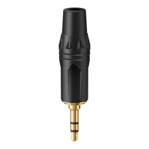 Plug 3,5 mm estéreo metálico, para soldar, dorado