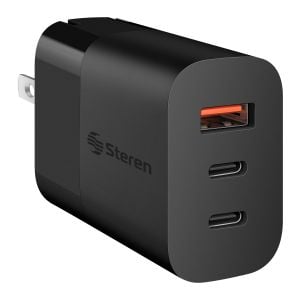 Cargador GaN USB Quick Charge y USB C Power Delivery 45 W