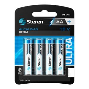 Paquete de 4 pilas alcalinas Ultra “AA”