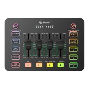 Mezcladora de 4 canales para streaming y grabación