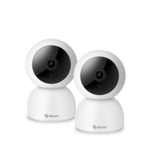 2 cámaras de seguridad Wi-Fi 3 Mpx robotizada con seguidor de movimiento, doble banda