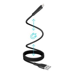 Cable USB a Lightning magnético tipo cordón de 1 m 12 W