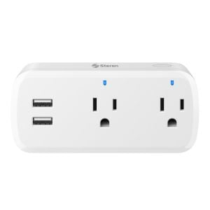 Contacto Wi-Fi* doble con cargador USB Wi-Fi* doble