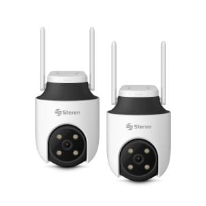 2 cámaras de seguridad Wi-F 6i* / Ethernet 8 Mpx robotizada con seguidor de movimiento para exterior, doble banda