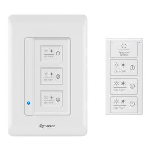 Apagador Wi-Fi* triple con control remoto