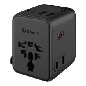 Adaptador universal de contactos para viaje con cargador GaN USB C PD 70 W / USB C 15 W / USB 12 W