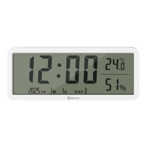 Reloj digital con termómetro e higrómetro