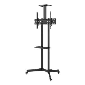 Soporte móvil para pantallas de 19” a 65”, con repisa