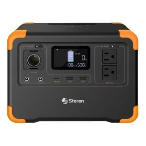 Estación de energía portátil de 576 Wh con inversor de corriente de 600 W (110 Vca) y app