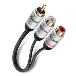 Cable RCA plug a 2 jacks, de 15 cm
