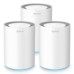 Sistema Smart Wi-Fi* 7 MESH triple BE3600 2,4 GHz y 5 GHz, hasta 90 m2 de alcance por módulo