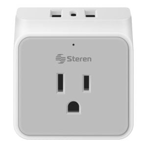 Multicontacto de pared con 3 salidas polarizadas con supresor de picos (85 J) y centro de carga USB C 12 W / USB 12 W