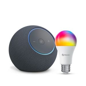 Alexa* ECHO DOT MAX gris más Foco Wi-Fi* (ECHO DOT MAX / SHOME-120)