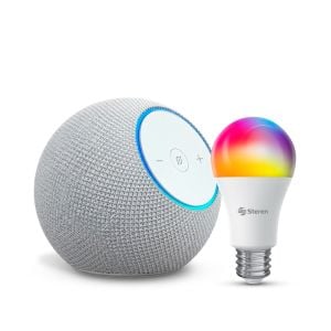 Alexa* ECHO DOT MAX blanca más Foco Wi-Fi* (ECHO DOT MAX BL / SHOME-120)